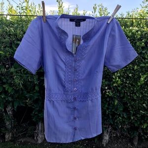 💜 LILAC button-up BLOUSE